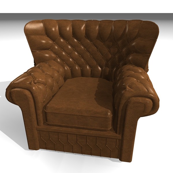 devon 1 seater leather chair 3d model - DEVON 1 SEATER LEATHER CHAIR by Carrara1